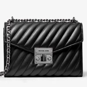 Michael Kors Rose Black Medium Crossbody